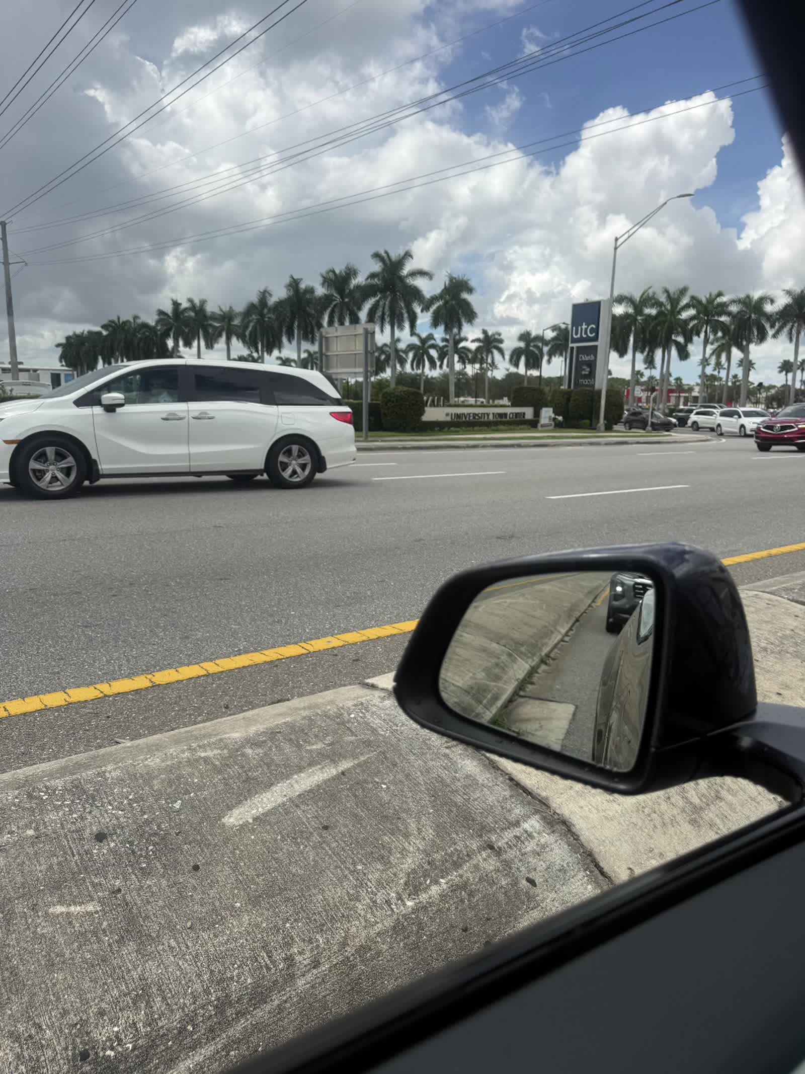 University Town Center roadside entrance in Sarasota photographed by Bill Muller