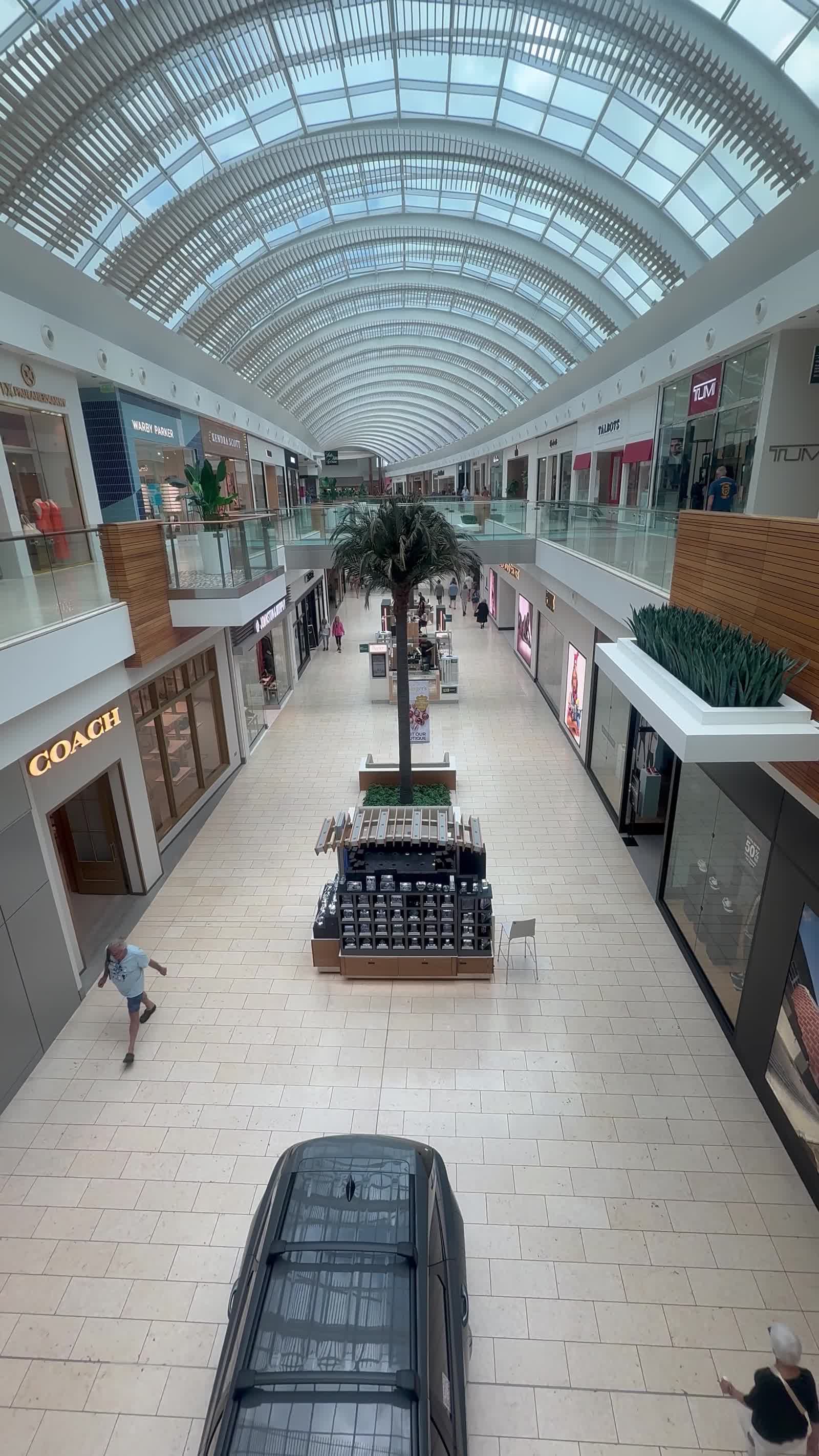 Upper-level view inside The Mall at University Town Center in Sarasota, photographed by Bill Muller